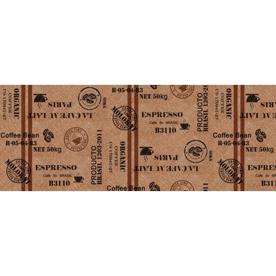 Sanem Plastik 6039 PVC ubrus Florista pytlovina s kávou role 20 m 140cm x2000cm