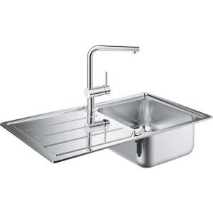 GROHE Кухненски умивалник с отцедник и смесител Minta (31573SD0) Мивка за вграждане