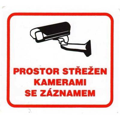 Magg 120233 samolepka prostor střežen kamerami