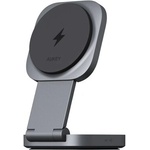 AUKEY MagFusion L 2-in-1 Foldable Qi2 Magnetic Fast Wireless Charging Station (K-LC-MC211)