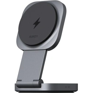 AUKEY MagFusion L 2-in-1 Foldable Qi2 Magnetic Fast Wireless Charging Station (K-LC-MC211)