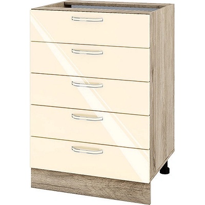 ИРИМ Долен кухненски шкаф Сити АРФ-Бежово гланц-05-29 60 см