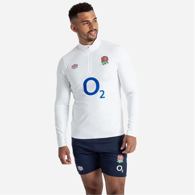 Umbro Яке Umbro Men's England Rugby Warm Up High Stretch Lightweight Moisture-Wicking 2023 Performance Rugby Jacket - Brill Wh/Blue