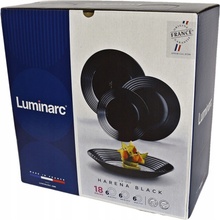 Luminarc Jedálenská súprava Haren Black 18 ks
