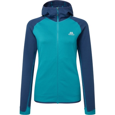 Mountain Equipment Дамско поларено яке Mountain Equipment Women's Eclipse Hooded Jacket Fleece jacket - Topaz / Medieval Blue - размер 34 (EU) (105-3478-0411)