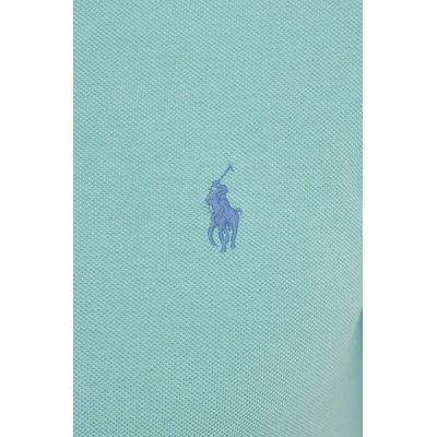 Ralph Lauren Памучна тениска с яка Polo Ralph Lauren в зелено с изчистен дизайн 710536856 (710536856)