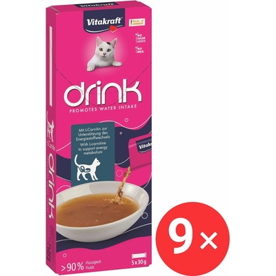 Vitakraft Cat Drink losos + L-Carnitin 9 x 150 g