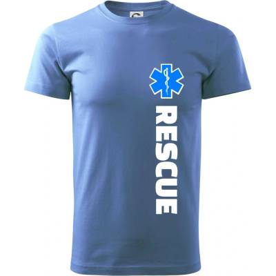 Rescue pro záchranáře klasické pánské triko azurově modrá