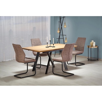 Halmar Разтегателна трапезна маса capital 160-200 см златен дъб / черно