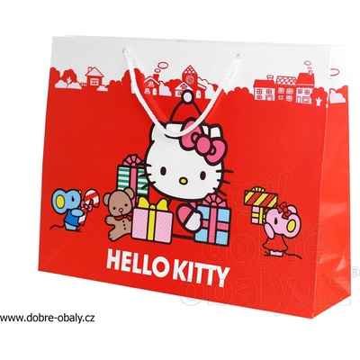 Vánoční papírová taška HELLO KITTY XL