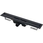 Alcadrain - Душ канал 105 см, с ръб за перфорирана решетка, матово черно APZ1BLACK-1050 (APZ1BLACK-1050)