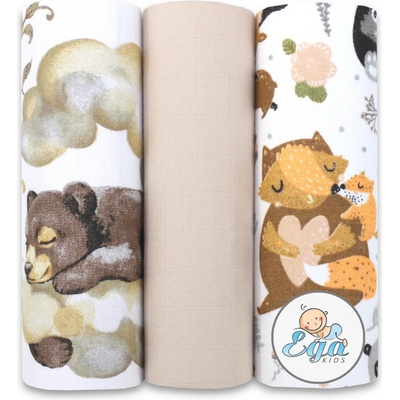 Ega Kids Mušelínové lesné zvieratká 3 ks