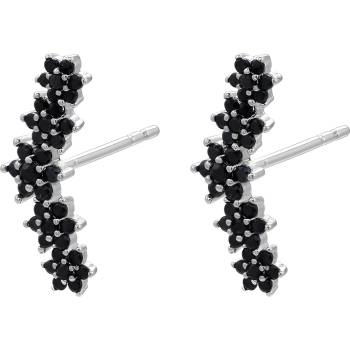 HARAHU Обеците fi-21707 - Сребриста / Черна kp21707 (fi-21707)