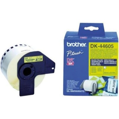 Brother DK-44605, 62mm x 30,48m, žltá, originálna papierová role