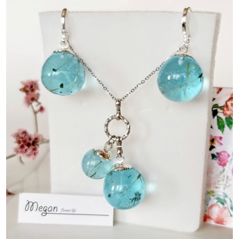 Meganflo Морско глухарче - две сфери - къси обеци