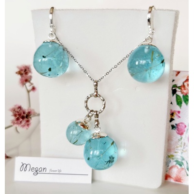 Meganflo Морско глухарче - две сфери - къси обеци