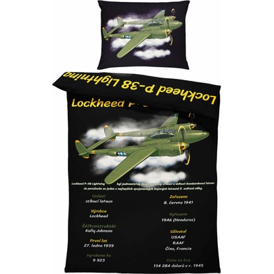 Impar Obliečky P38 Lightning 140x200 70x90