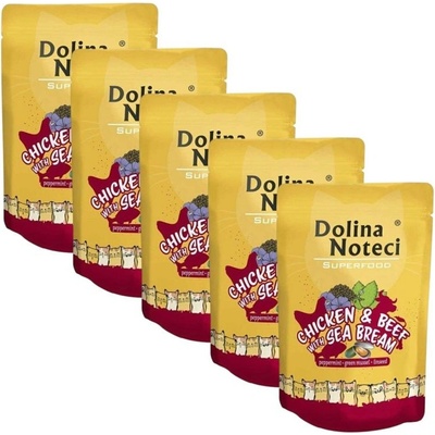Dolina Noteci Superfood Cat Chicken & Beef with Sea Bream 5 x 85 g