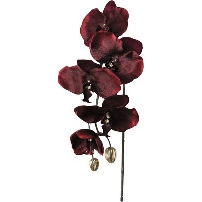 Dekorácia phalaenopsis velvet 68 cm bordó