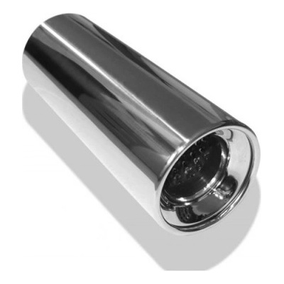 FOX Nerezová koncovka výfuku na zváranie / Typ 25 / okruhlá / s hrubou stenou / zošikmená / v priemere 114 mm / Dĺžka 300 mm