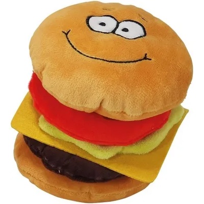 NOBBY Плюшена играчка Чийзбургер, с ластик, със скърцащи звуци при натискане, 15 см, 84 гр - nobby Германия - 65738
