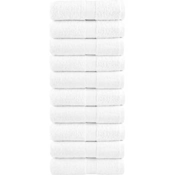 vidaXL Премиум кърпи за гости SOLUND 10 бр. бели 30x50 см 600 г/м2 (137122)
