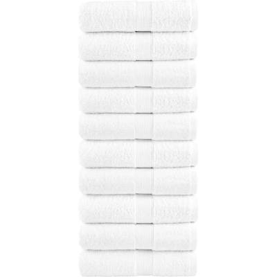vidaXL Премиум кърпи за гости SOLUND 10 бр. бели 30x50 см 600 г/м2 (137122)