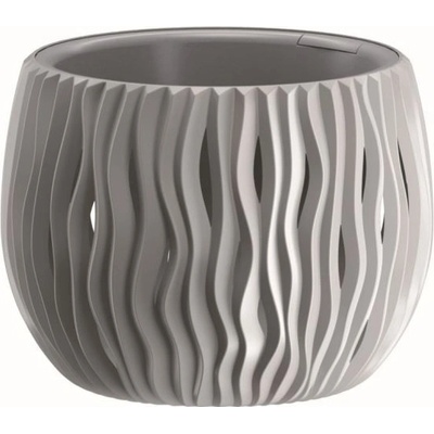 Prosperplast Okrúhly kvetináč Sandy sivý, 18 cm