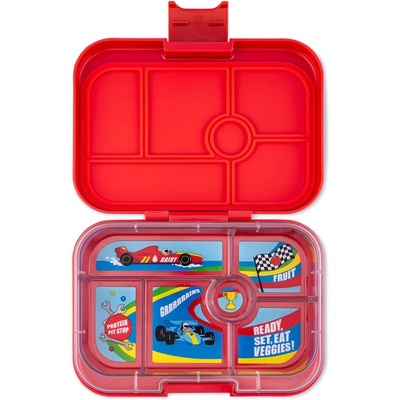 Yumbox Кутия за обяд ORIGINAL 6 625 мл, червен / състезателни коли, пластмаса, Yumbox (YBRRI202303C)