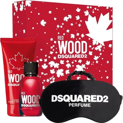 Dsquared2 Red Wood EDT 50 ml + sprchový gel 100 ml + maska na spaní dárková sada