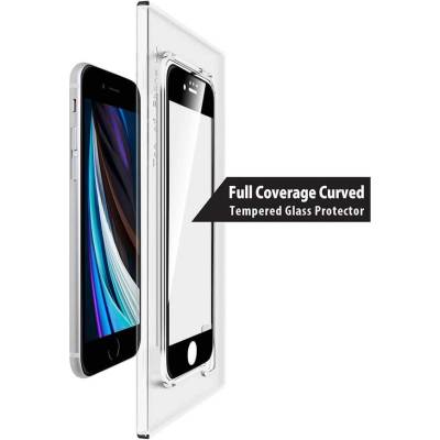 Torrii BodyGlass 3D Full Cover Glass - калено стъклено защитно покритие за целия дисплей на iPhone SE (2020), iPhone 8, iPhone 7 (прозрачен-черен)