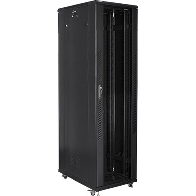 Lanberg Комуникационен шкаф Lanberg rack cabinet 19" free-standing 47U / 800x1000 self-assembly flat pack, black (FF01-8047-12B)