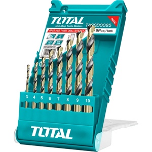 TOTAL Комплект свредла TOTAL, HSS, 8 бр. , Ø3 - Ø10 mm (TL TACSD0085)