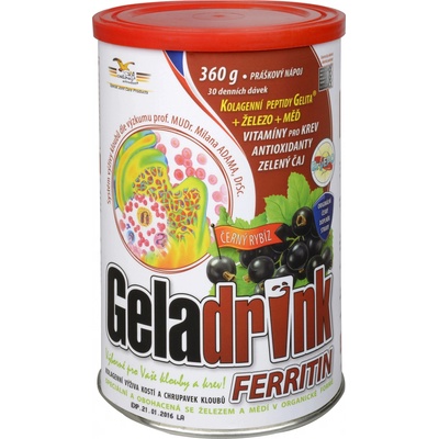 Orling Geladrink Ferritin nápoj Čierne ríbezle 360 g