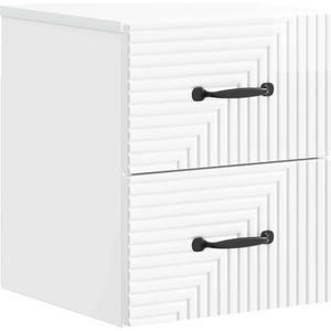 vidaXL Спален шкаф с монтаж на стена Бял гланц 34, 5 x 33 x 40 см (898643)