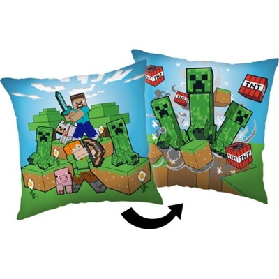 Jerry Fabrics vankúš Minecraft Creeper rush 02 40x40