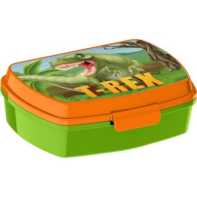 Stor Plastový desiatový box dinosaurus 17,5 x 14 x 6,5 cm