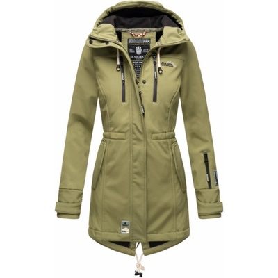 Marikoo ZIMTZICKE dámska zimná softshell bunda s kapucňou olivová
