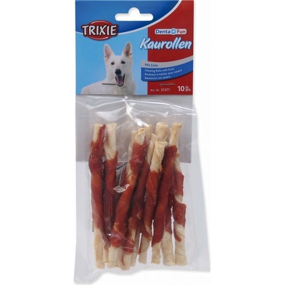 Trixie DentaFun byvolia koža obalená kačacím mäsom rolky 10 ks 80 g