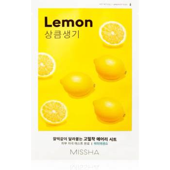 Missha Airy Fit Lemon платнена маска за озаряване и виталитет на кожата 19 гр