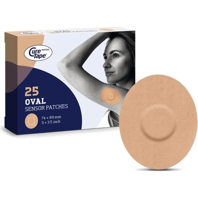CureTape Sensor Patches náplasti na senzor 25 ks Classic béžová