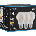 Mexen Vintis 3x LED нажежаема жичка E27, A60, 6W, Топла - 2700K, 720 lm, прозрачна (L150-E27-0627-00x03)