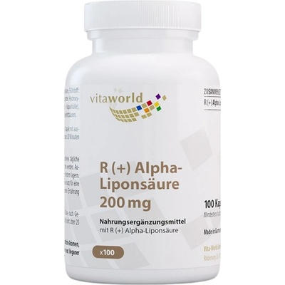 VitaWorld R (+) Alpha Lipoic Acid 200 mg | R-ALA [100 капсули]