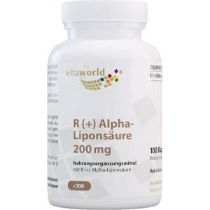 vitaworld R (+) Alpha Lipoic Acid 200 mg | R-ALA [100 капсули]