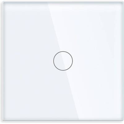 ELMARK Element СТЪКЛЕН МАЛЪК ПАНЕЛ 1 БУТОН, БЯЛ (195sp1g/wh)