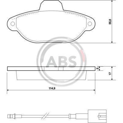 A.B.S. Sada brzdových platničiek kotúčovej brzdy 37595