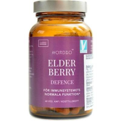 Nordbo Elderberry Defence Extrakt z černého bezu + vit. C + zinek 60 kapsúl