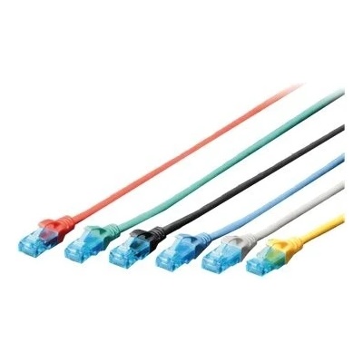 Digitus DK-1512-0025/R Patch UTP, CAT 5e, AWG 26/7, 0,25m, červený