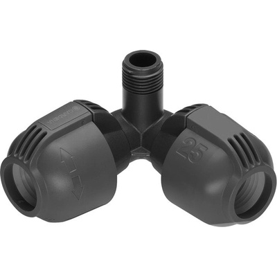 L-kus 25 mm x vnější závit 1/2', rohová přípojka zadešťovače 2782-20 Gardena 966409001