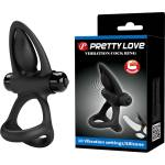 Pretty Love Vibration Cock Ring 10 Vibration Settings Black